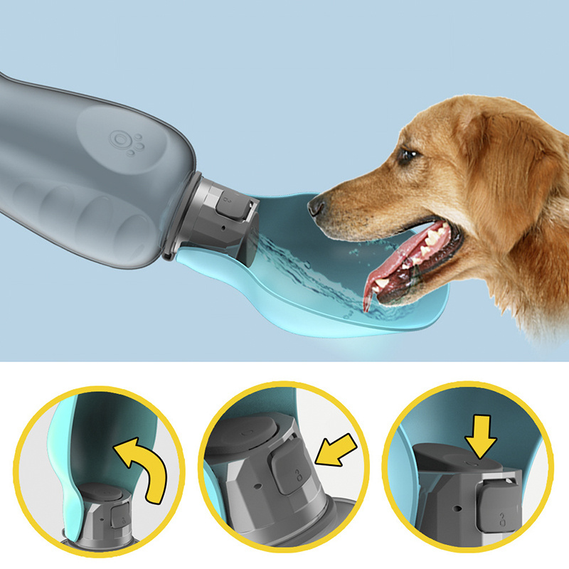 800ml Dogs Water Bottle Portable High Capacity Leakproof Pet Foldable Drinking Bowl Golden Retriever Outdoor Walking Supplies Pet Products - Image 8