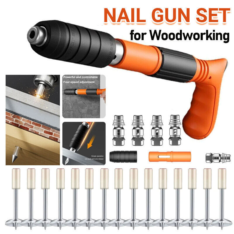 Woodworking Integrated Air Nailer Manual Steel Nail Nailer 4 Gears Power Gun NEW - Image 6