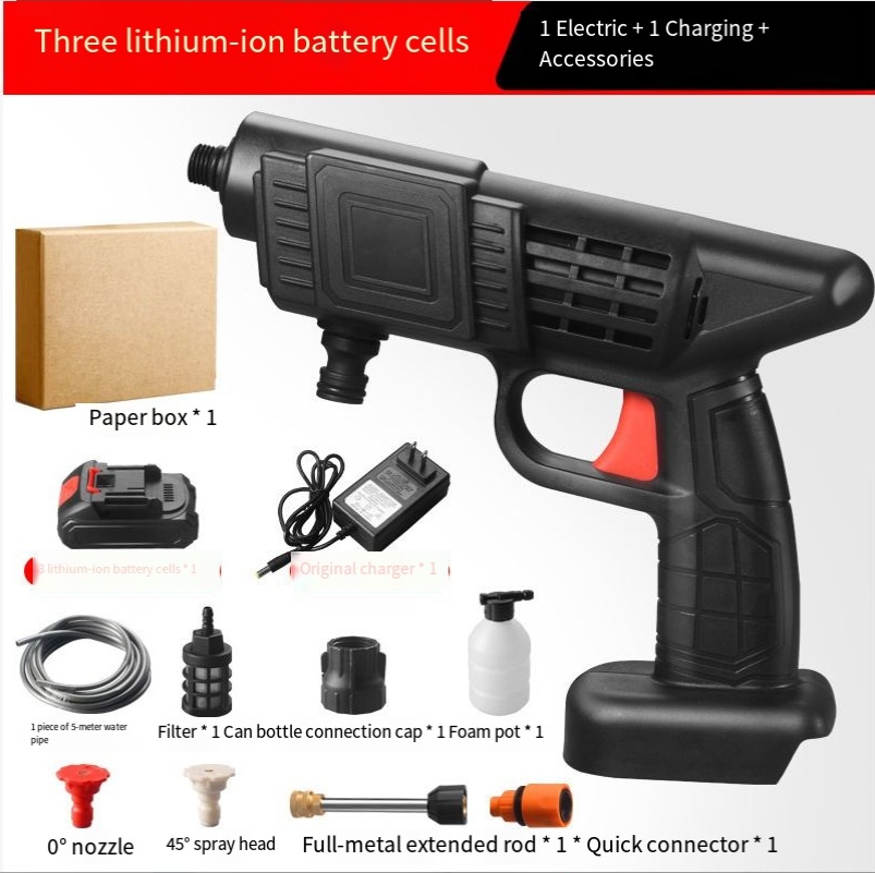 Cordless Electric High-Pressure Car Washer UK Standard With 2 Batteries And 1 Charger, 13L Bucket And Wash Towel - Image 3